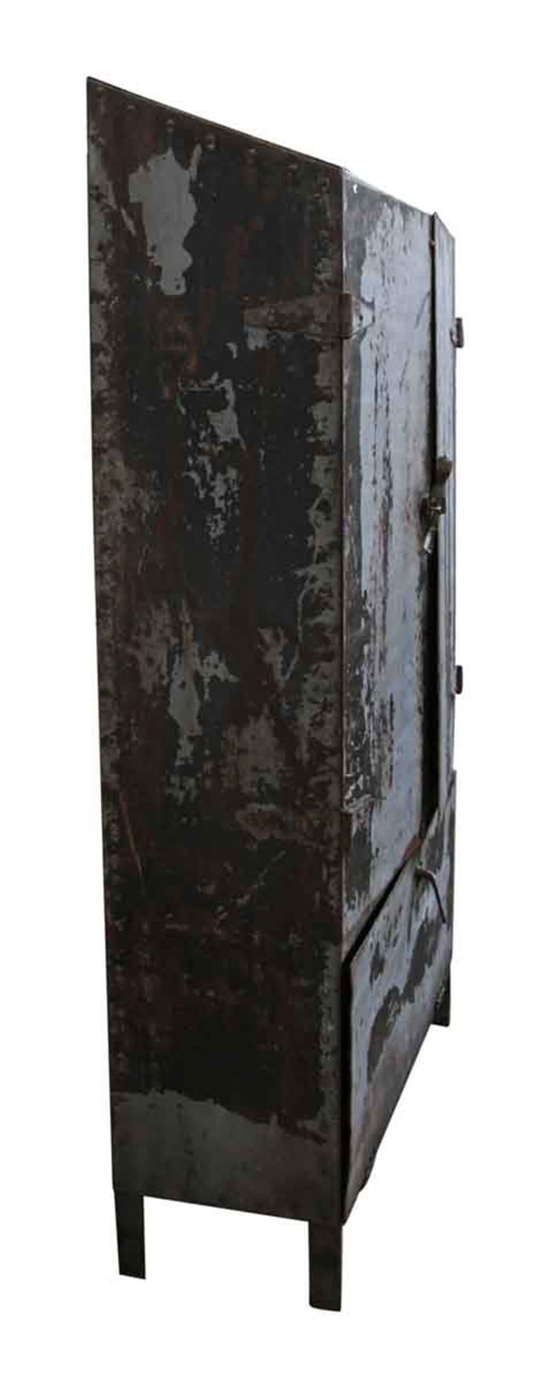 1930s Vintage Industrial Steel Cabinet Half Stripped and Lacquered 3