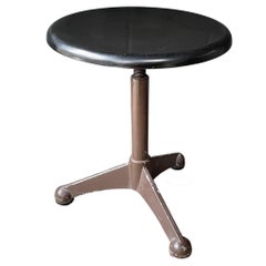 Tabouret d'atelier industriel vintage Art déco Spoutnik des années 1930 