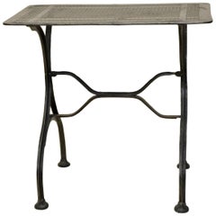 1930s Vintage Italian Stripped Metal Garden Table