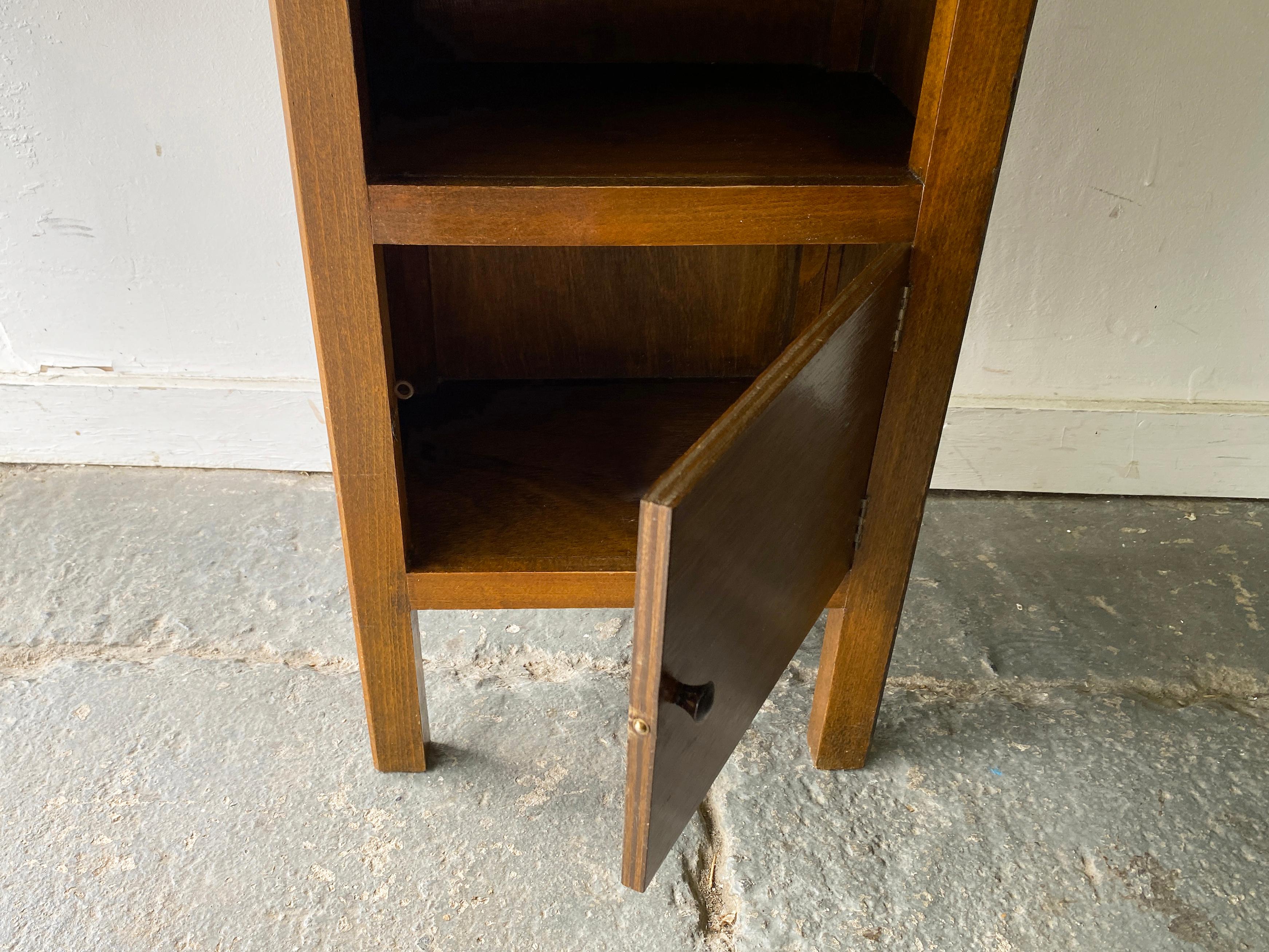 British 1930’s vintage mid century bedside cabinet For Sale