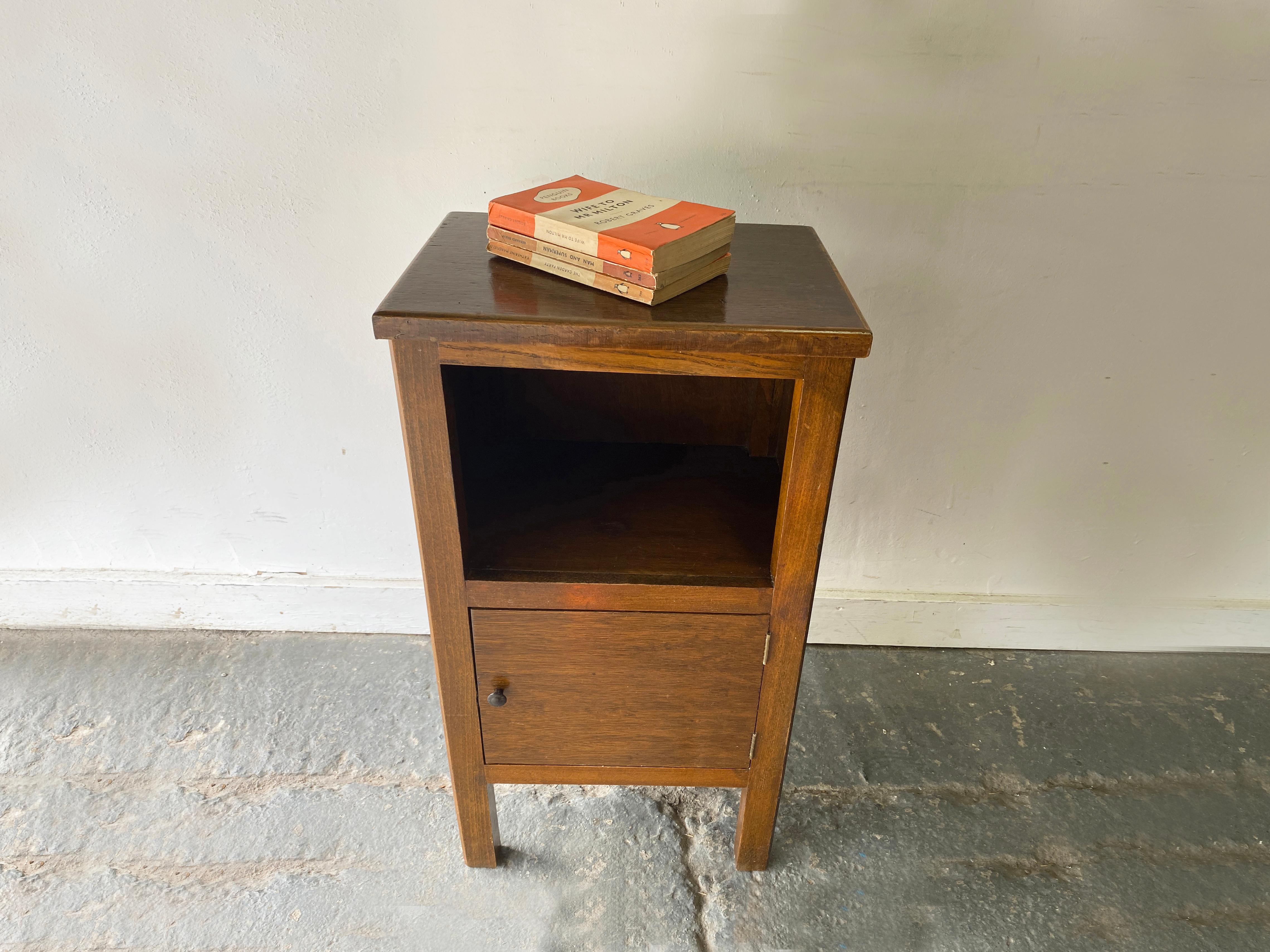 1930’s vintage mid century bedside cabinet For Sale 1