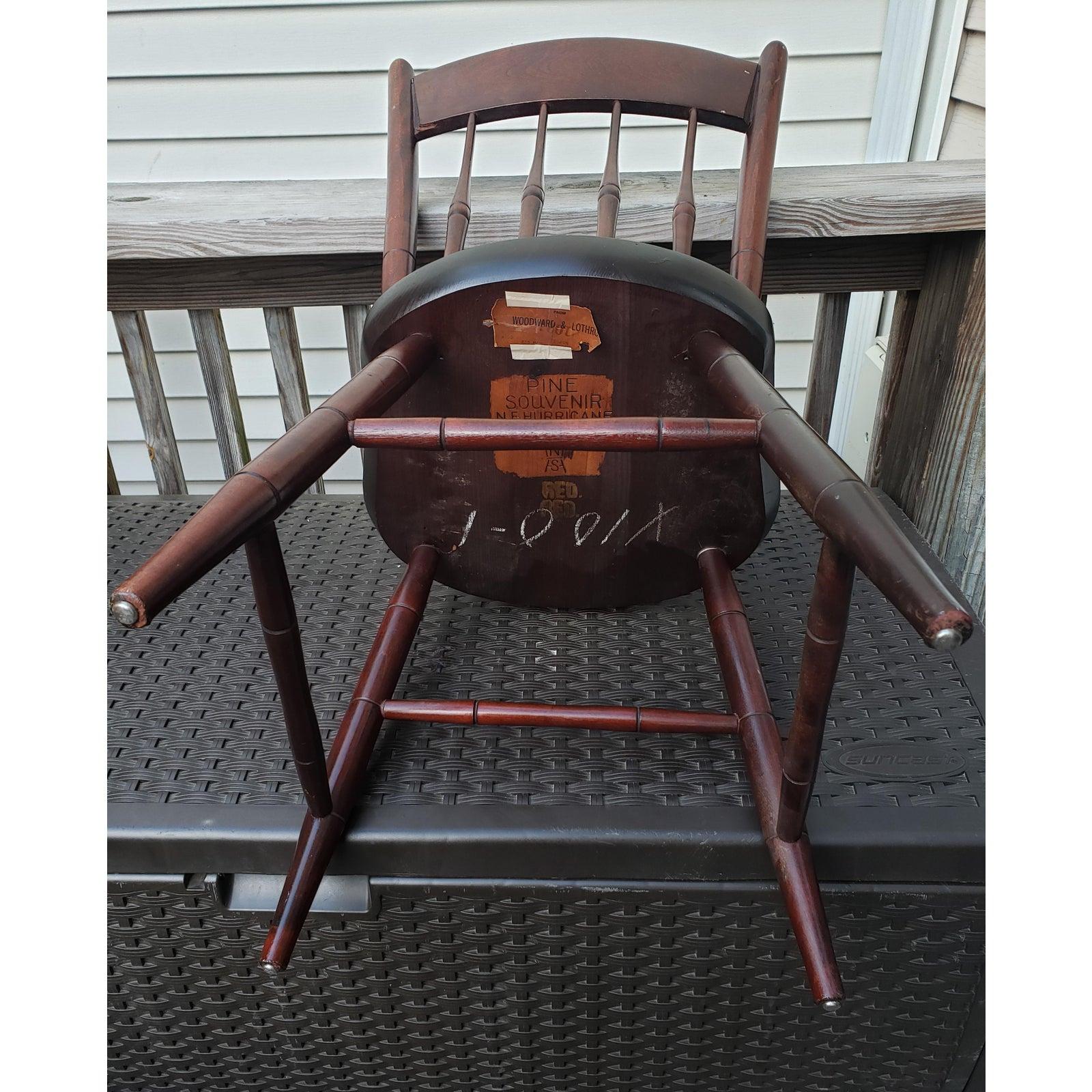 Hand-Crafted 1930s Vintage N E Hurricane Souvenir Chair