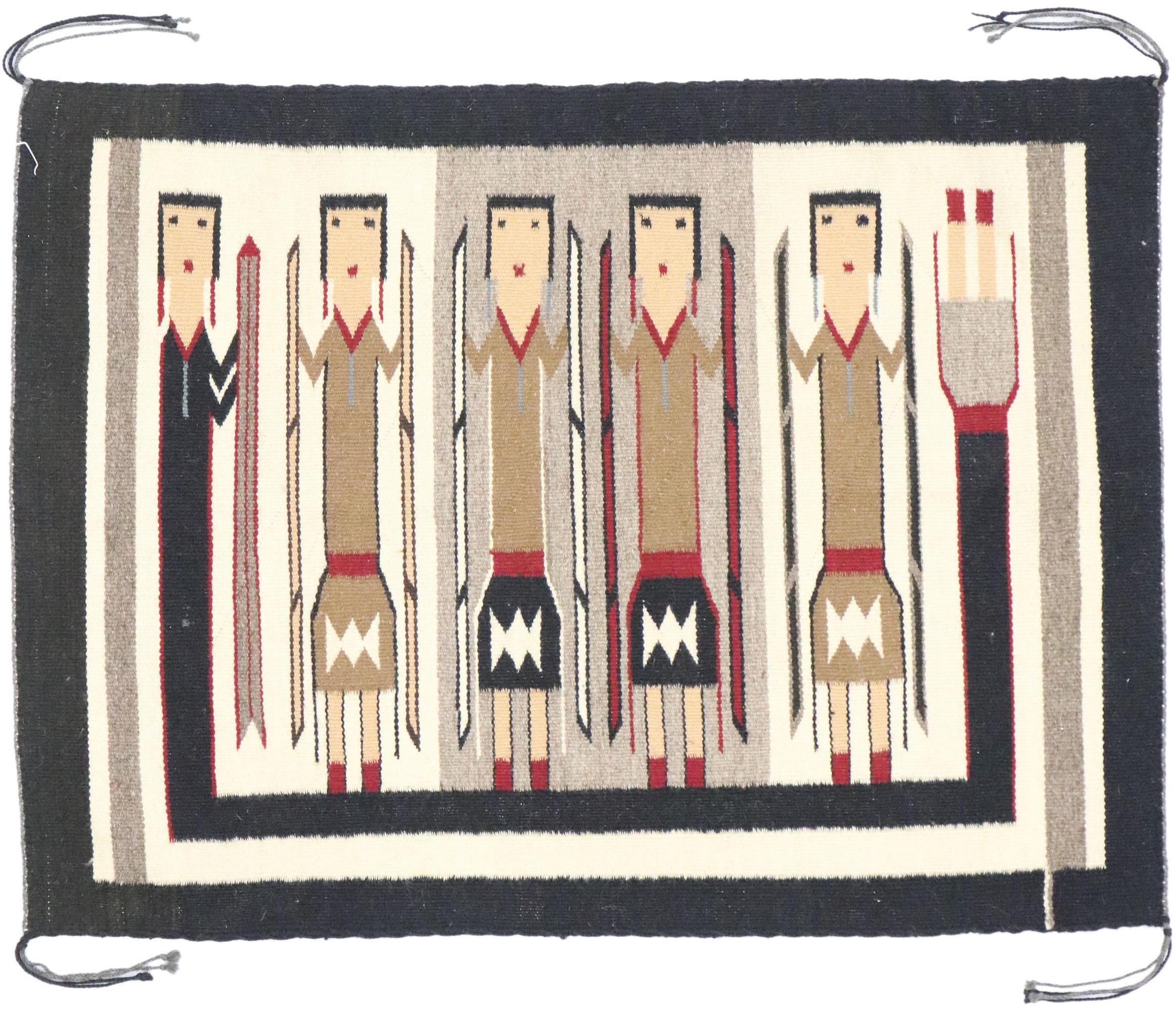 1930's Southwestern-Style Yeibichai-Figure Kilim Rug In Good Condition For Sale In Dallas, TX