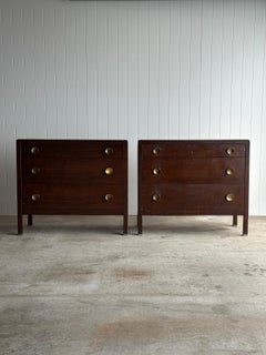 1930s Vintage Norman Bel Geddes Steel Chests of Drawers, Pair
