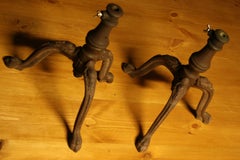 1930s Vintage Pair of Cast Iron Stands for Shop Mannequins