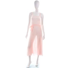 1930s Vintage Pink White Polka Dot Dress With Butterfly Capelet