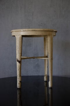 1930s Vintage Robert Wagner Style Metal and Wood Stool