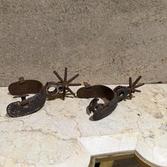 1930s Vintage Vaquero Rustic Cowboy Spurs Mexico