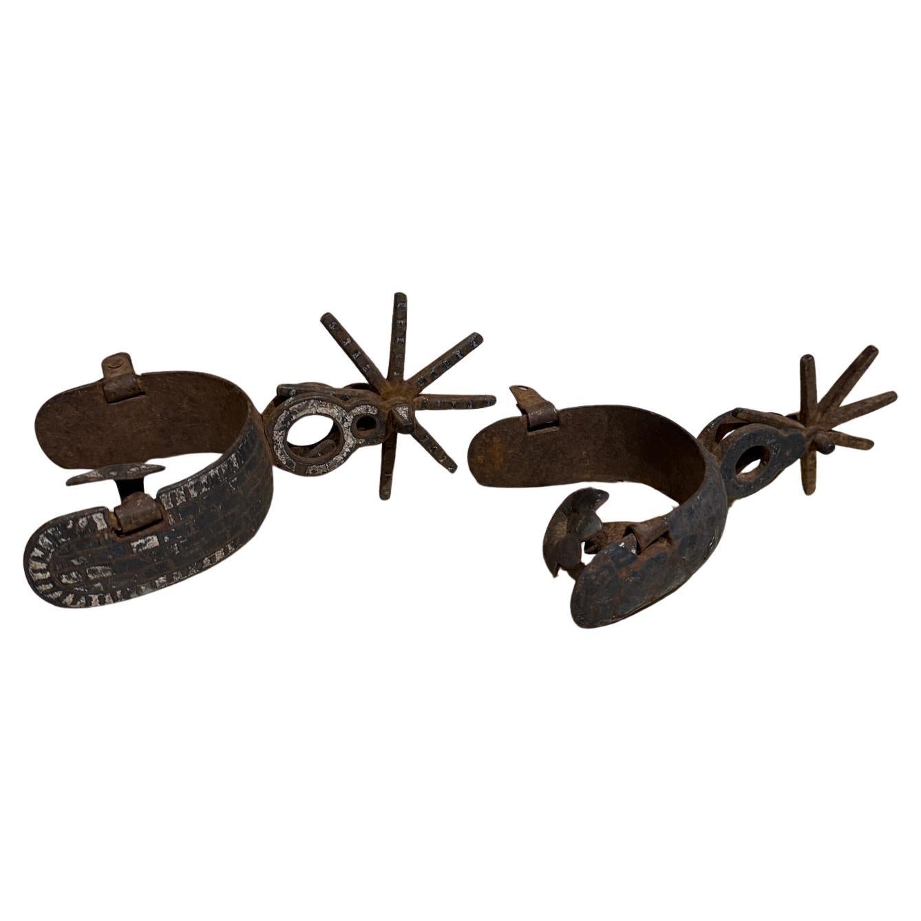 1930s Vintage Vaquero Rustic Cowboy Spurs Mexico