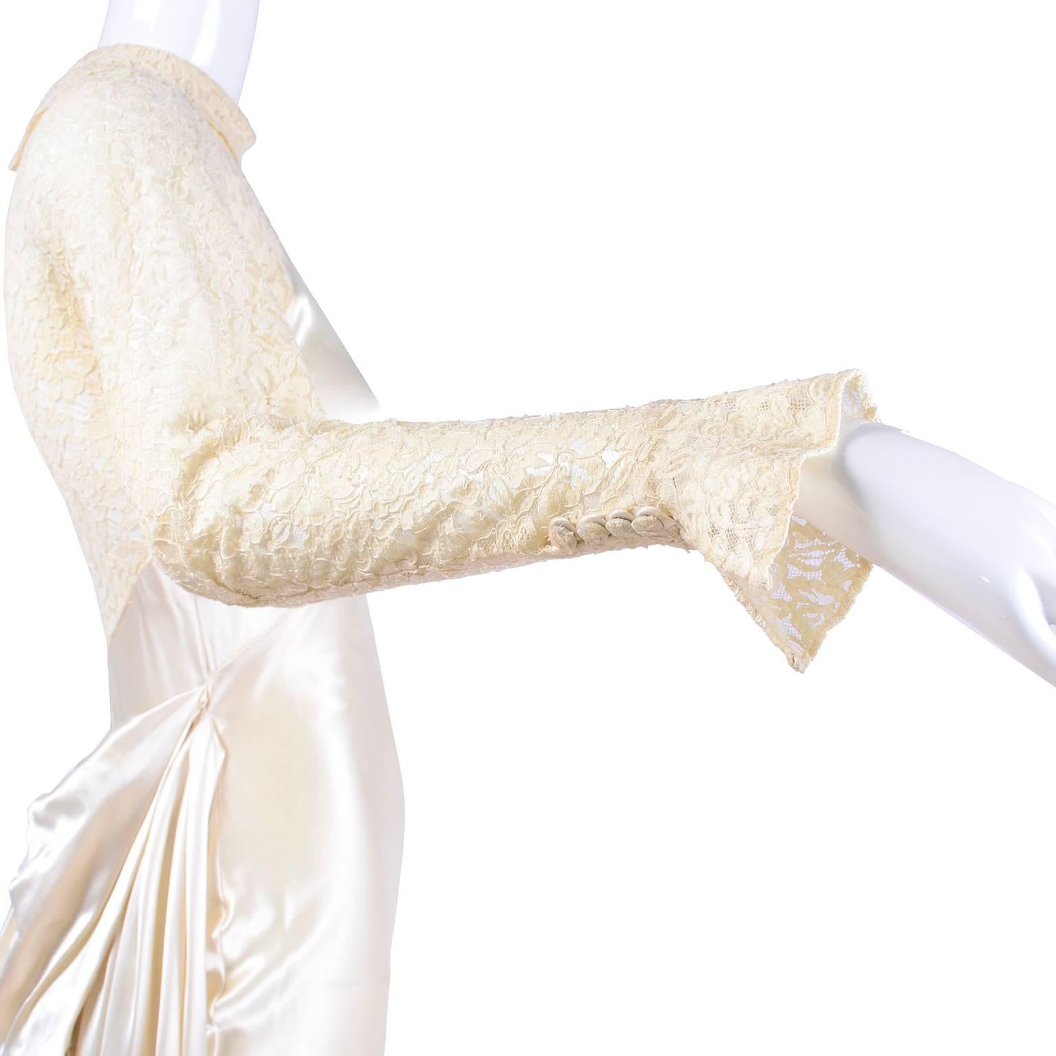 champagne silk gown