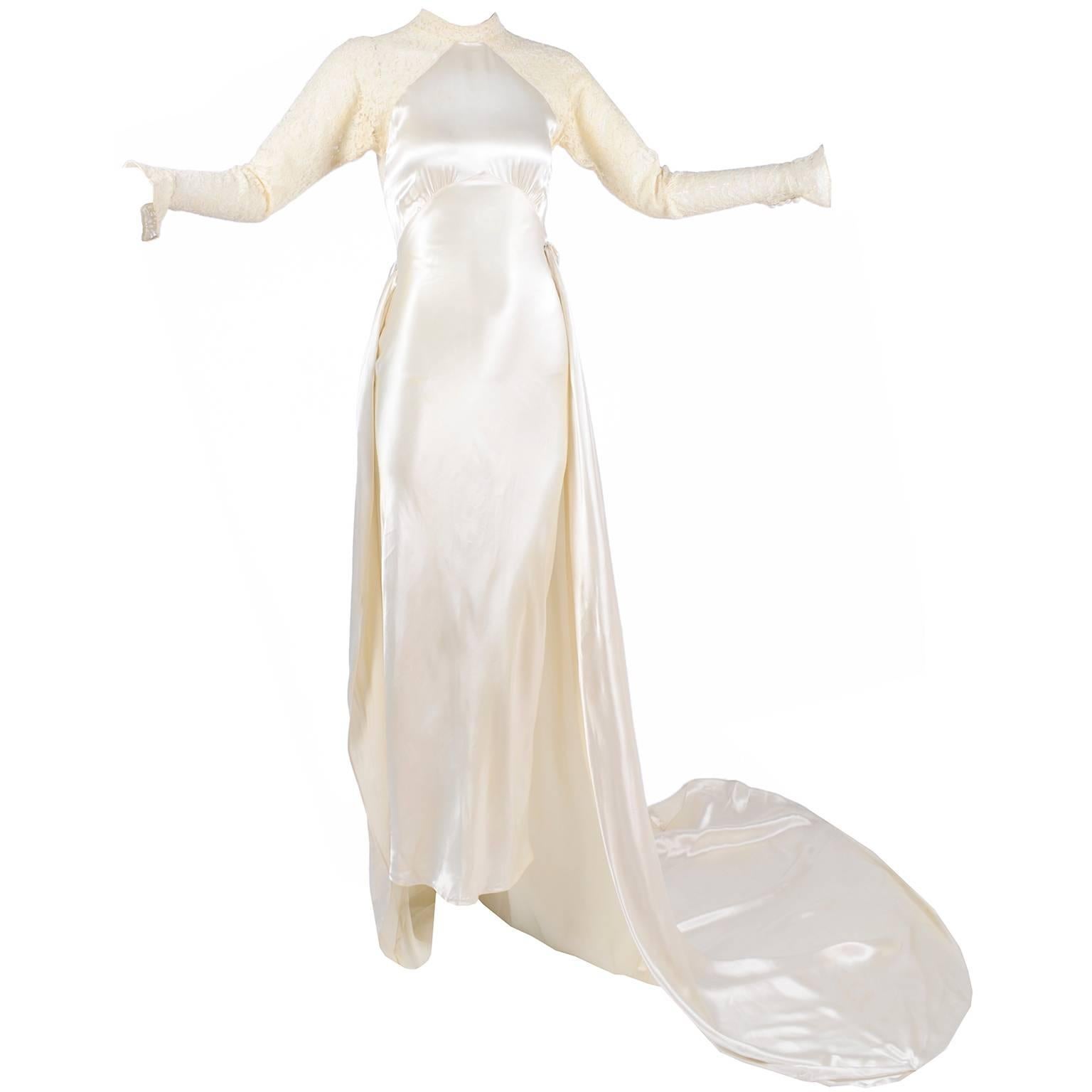 vintage silk gown