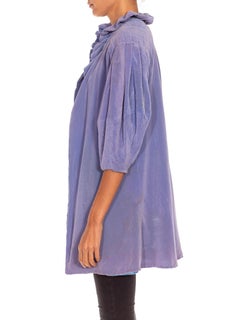 1930S Violet Silk & Rayon Velvet Bias Cut Swing Jacket
