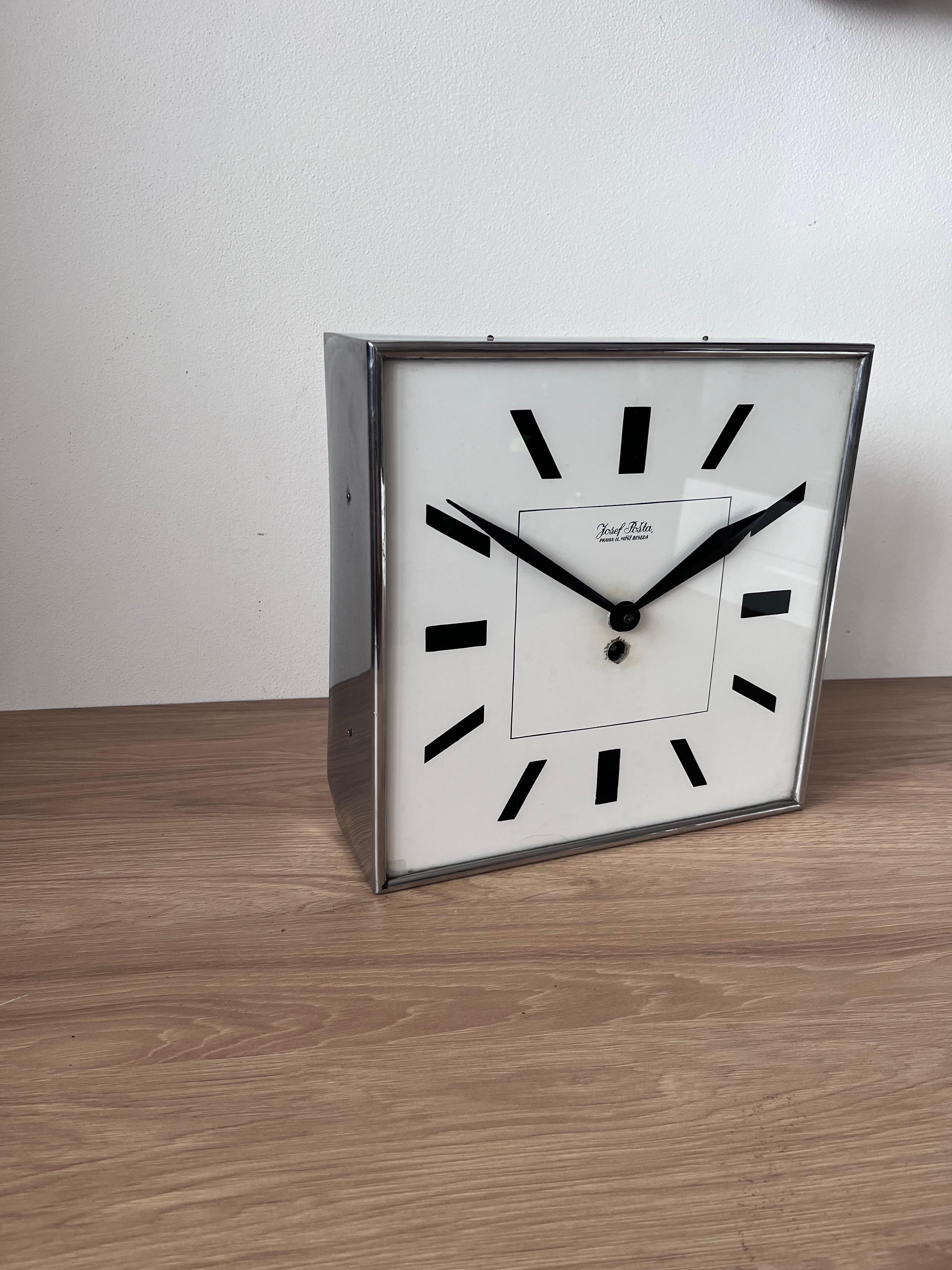 Metal 1930s wall clock, Germany For Sale