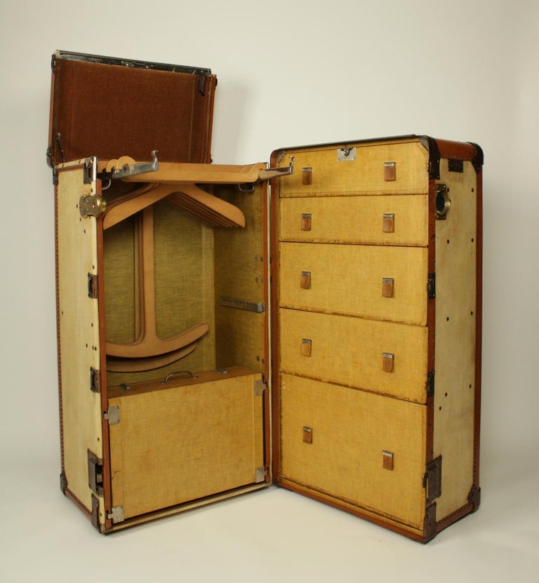 1930s Wardrobe Steamer Trunk Luggage Chest by Hartmann at 1stDibs hartmann trunk, hartmann