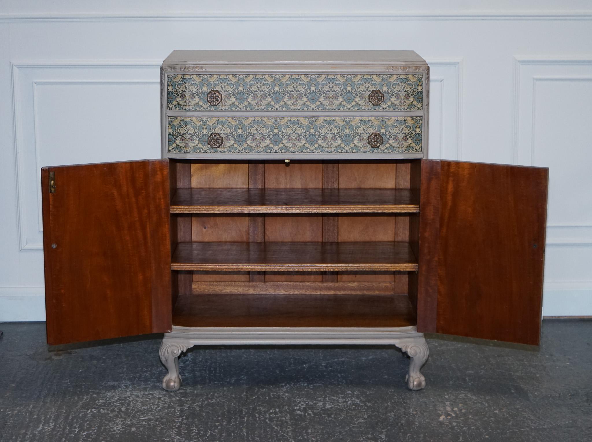 1930s Waring & Gillow Hand Painted Chest of Drawers Cupboard William Morris For Sale 2