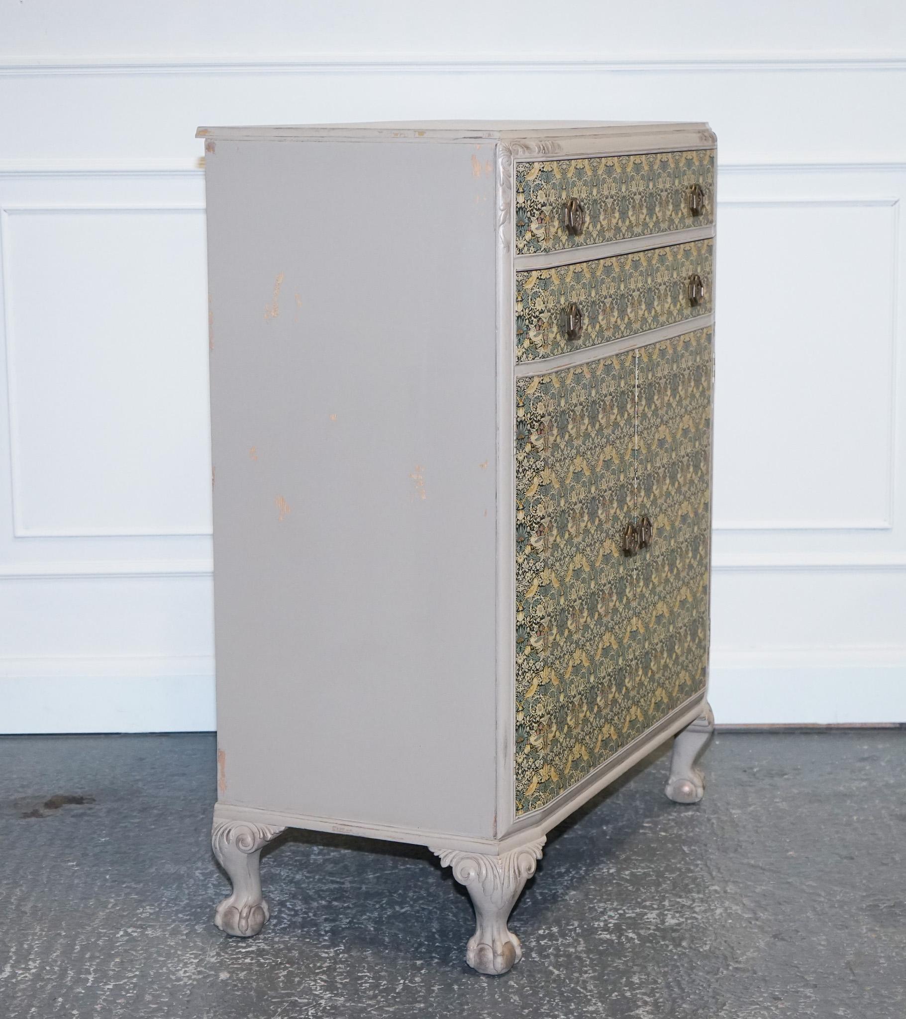 1930s Waring & Gillow Hand Painted Chest of Drawers Cupboard William Morris For Sale 9