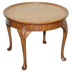 1930s WARING & GILLOW MESA REDONDA DE NOGAL ESTILO REINA ANNE