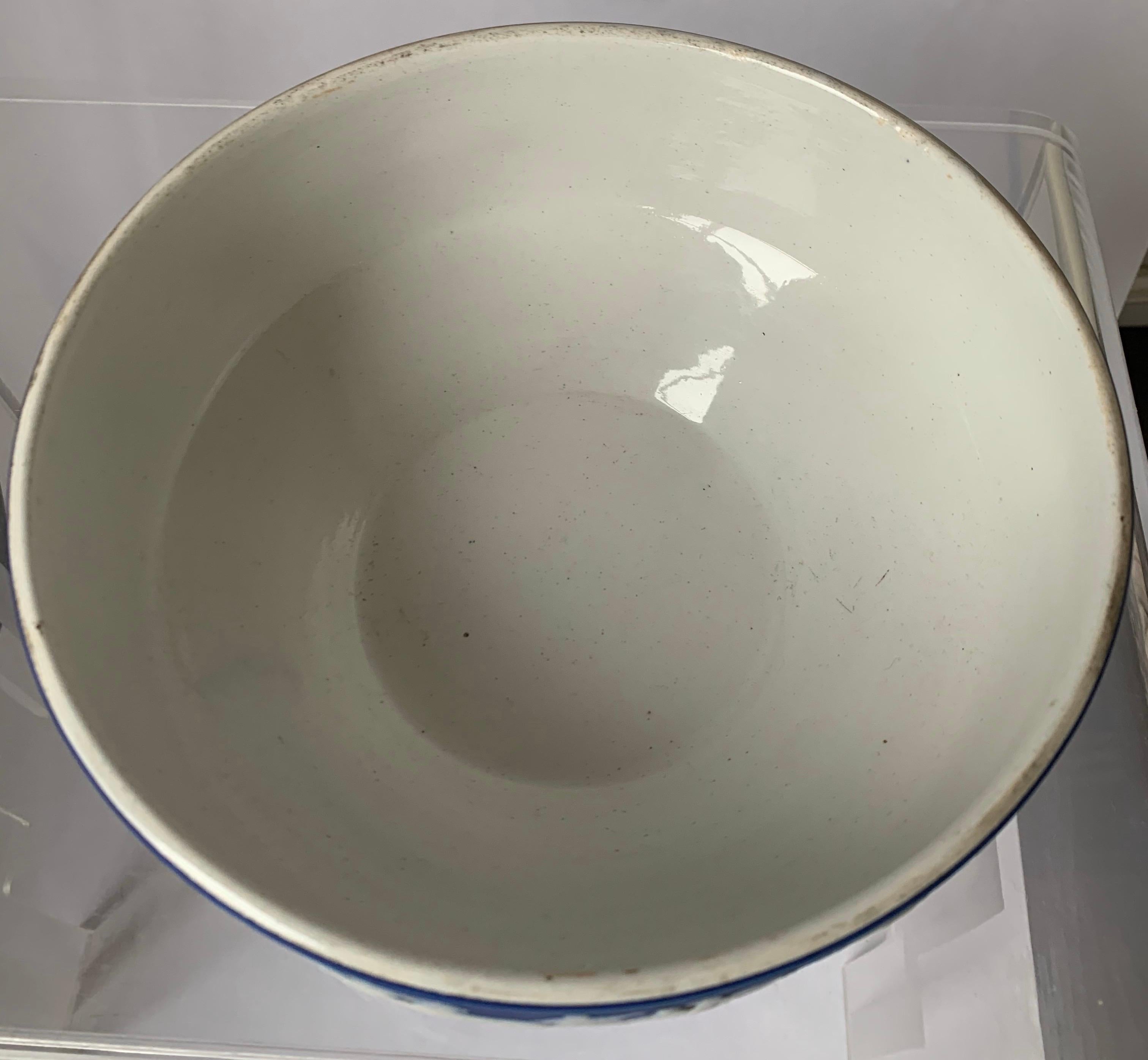 Pottery 1930s Wedgwood Dark Blue Neoclassical Jasperware Bowl
