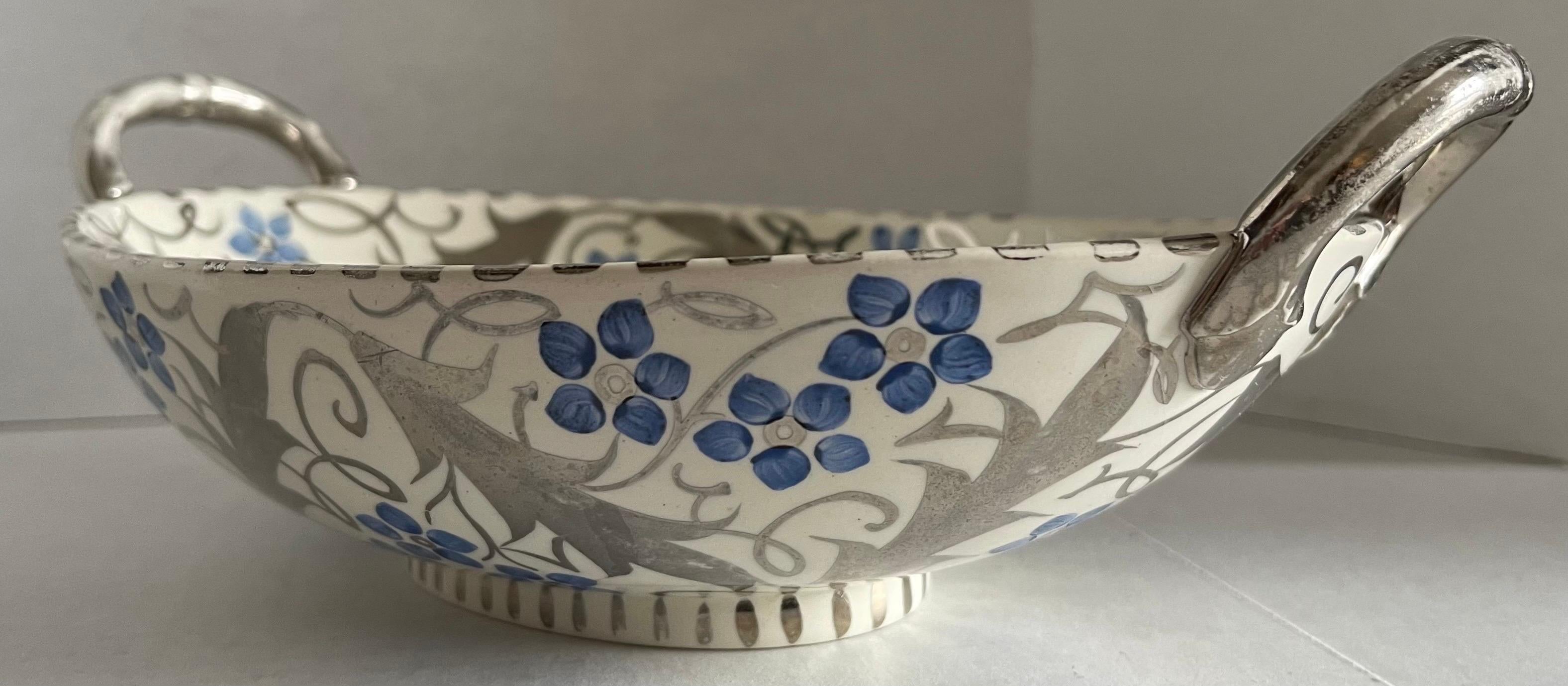 Mid-20th Century 1930s Wedgwood Lustreware Basket For Sale