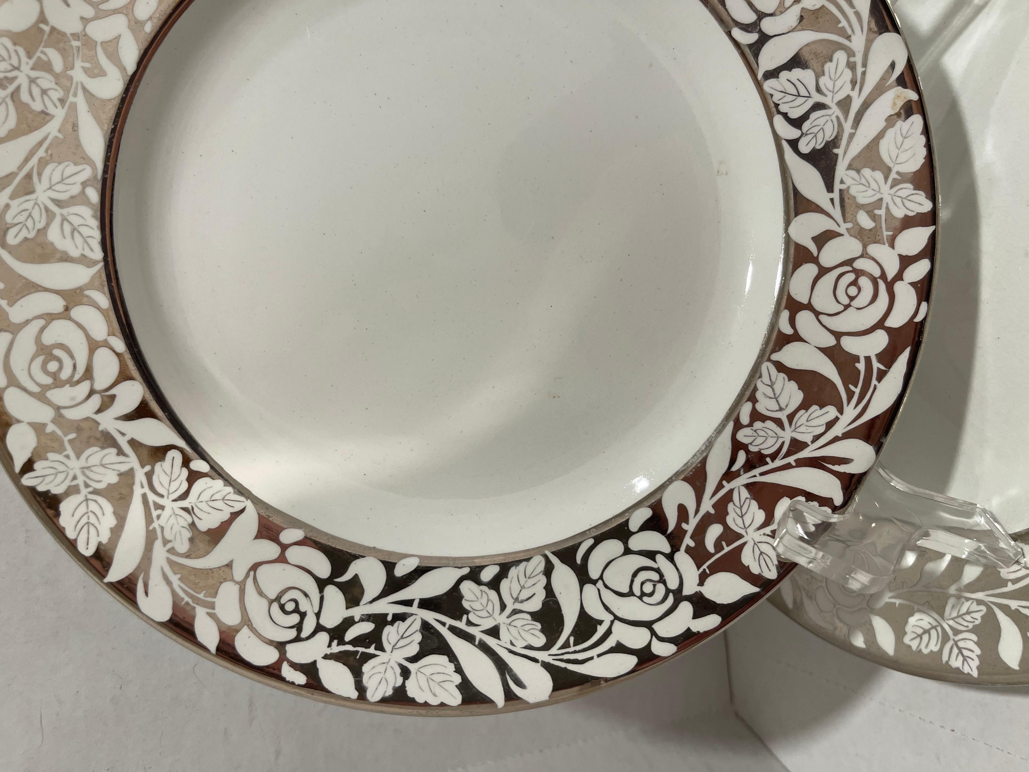 1930s Wedgwood Lustreware Dessert Plates, Set of 4 2