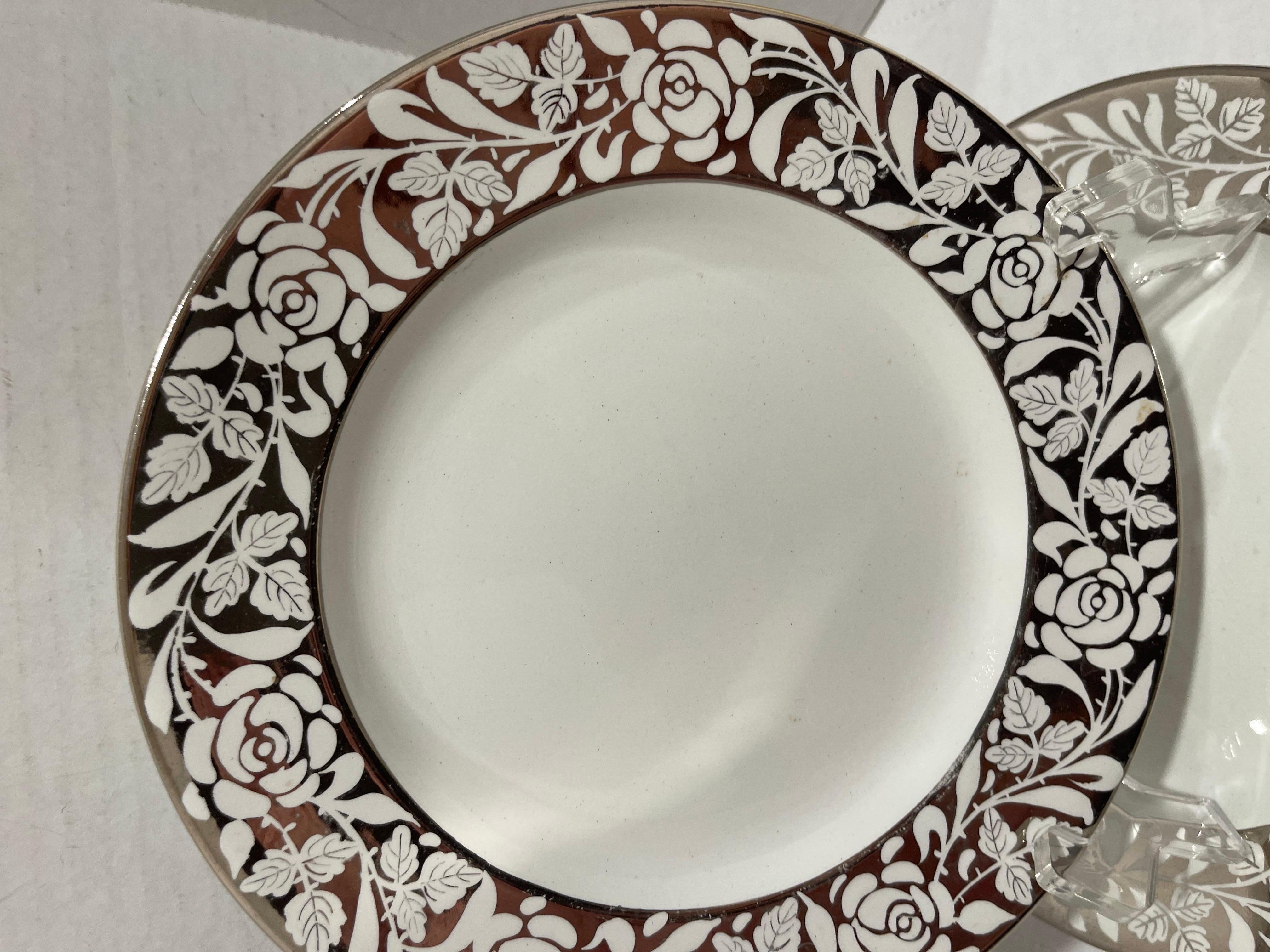 1930s Wedgwood Lustreware Dessert Plates, Set of 4 3