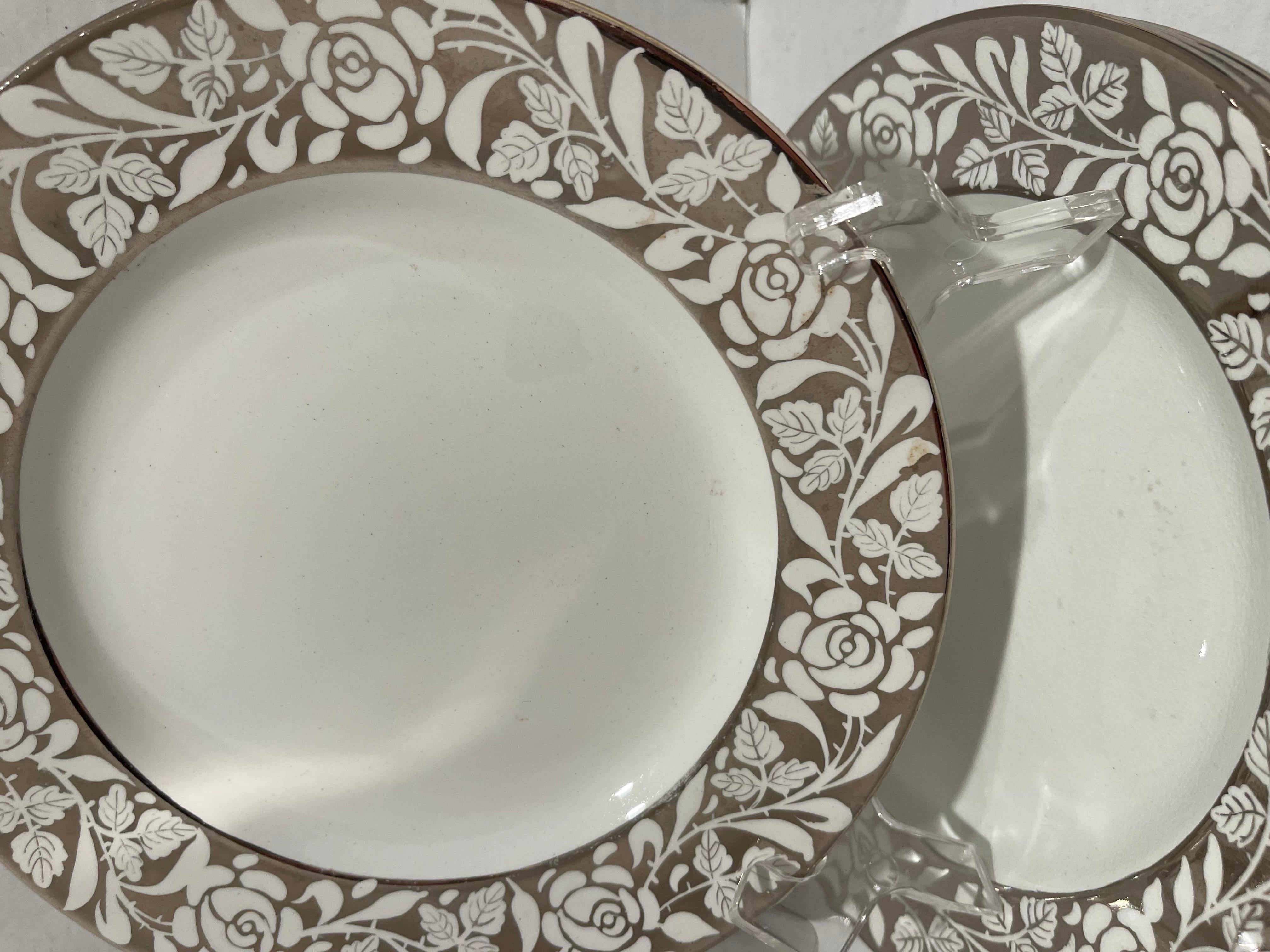 1930s Wedgwood Lustreware Dessert Plates, Set of 4 4
