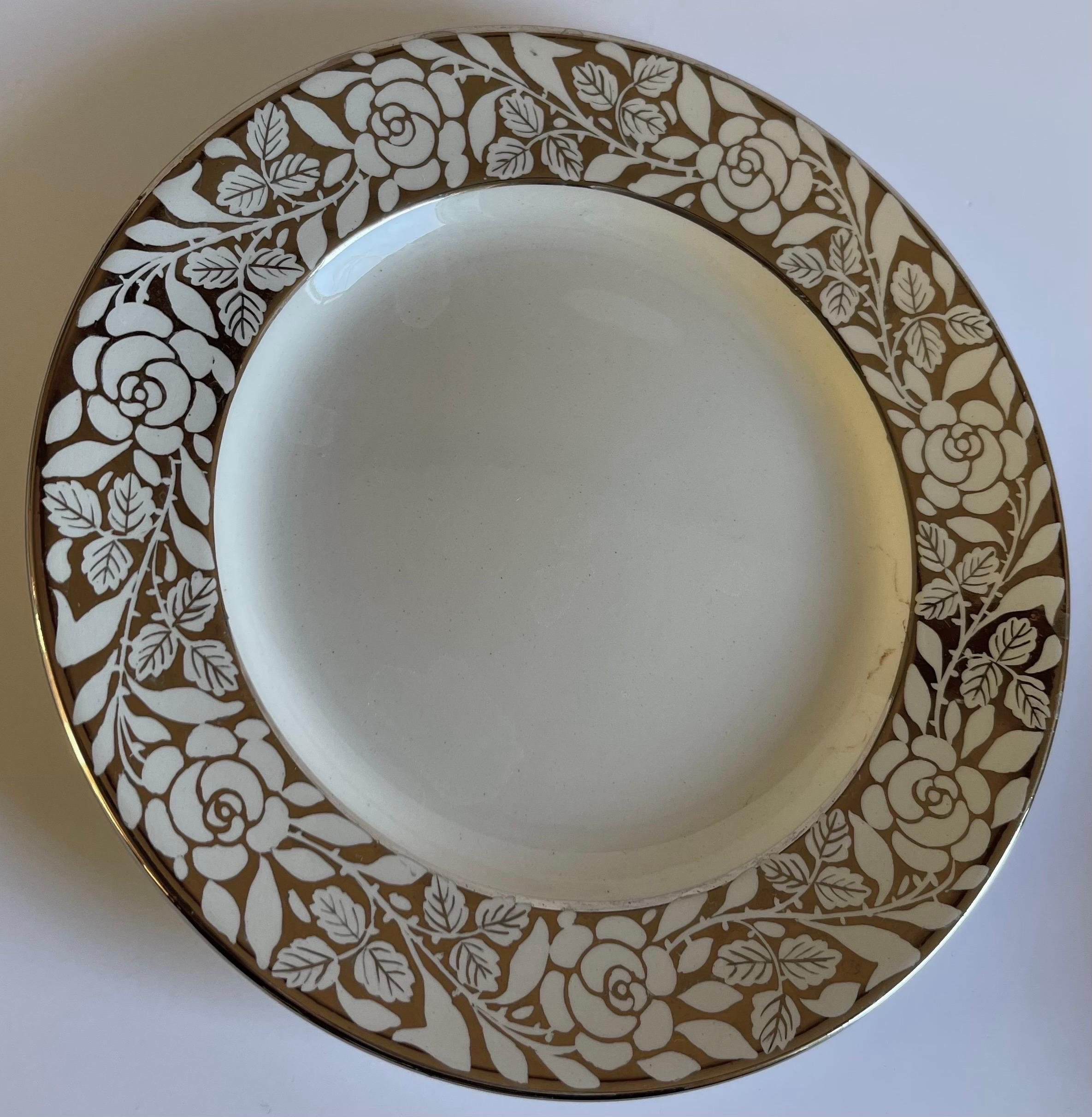 1930s Wedgwood Lustreware Dessert Plates, Set of 4 In Good Condition In Stamford, CT