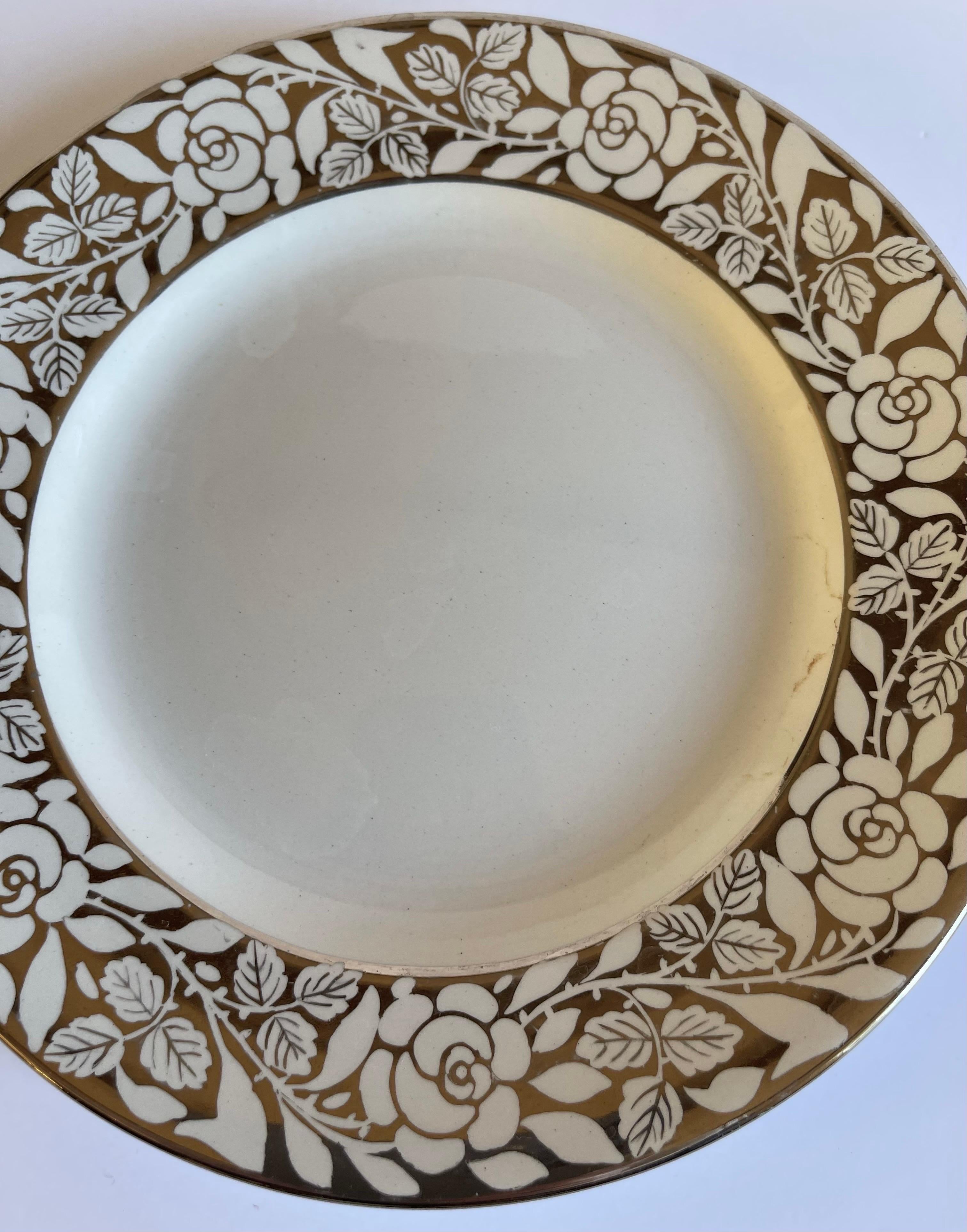 1930s Wedgwood Lustreware Dessert Plates, Set of 4 1