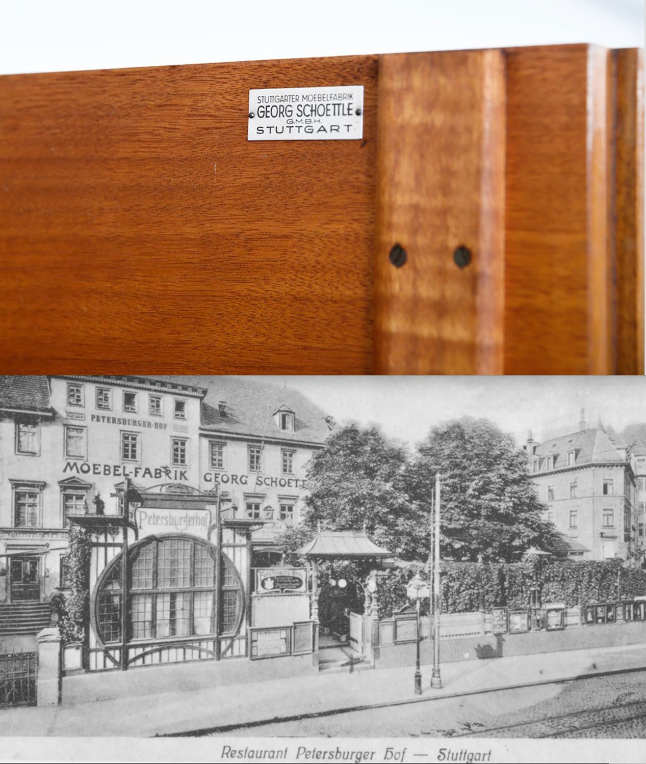 1930s Weimar Republic Bauhaus German Modernist Secretaire Bookcase Suite Walnut  For Sale 9