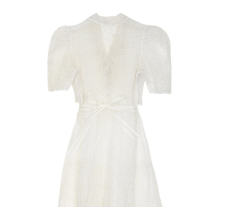 1930s White Floral Cutout Organza Dress For Sale at 1stDibs | 1930s ...