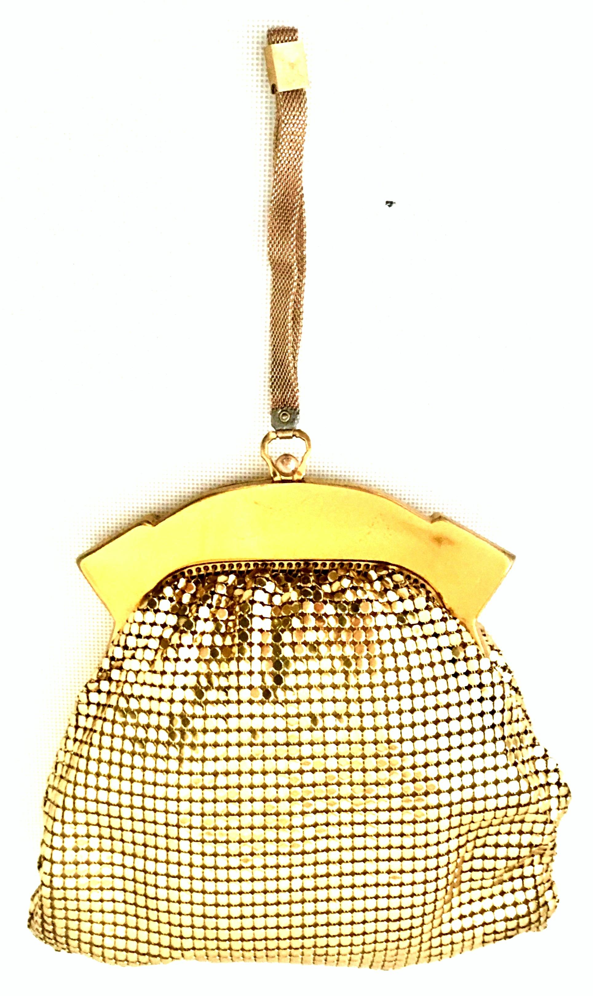 1930'S Whiting & Davis Coveted Gold Metal Mesh 
