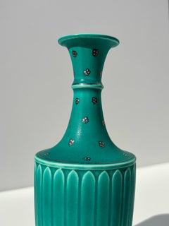 1930 Wilhelm Kåge Decoración en plata Jarrón Argenta para Gustavsberg, Suecia