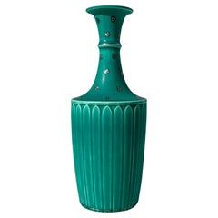 1930er Wilhelm Kåge Silberdekor Argenta Vase für Gustavsberg, Schweden