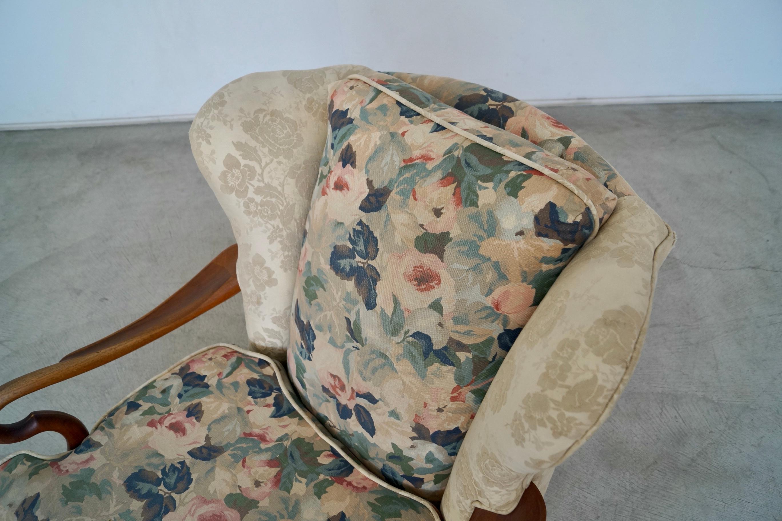 1930's Wingback Lounge Chair For Sale 4