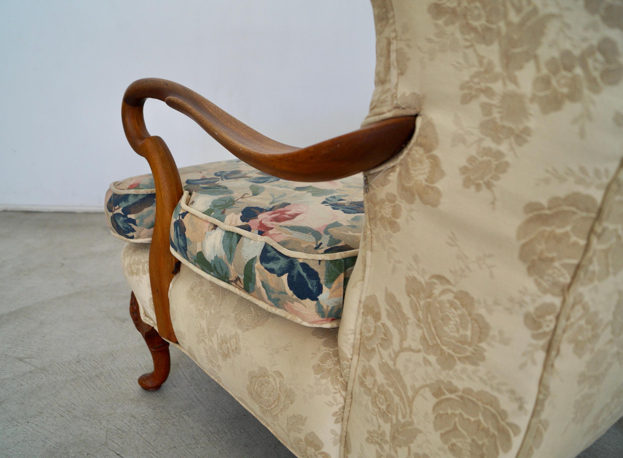 1930's Wingback Lounge Chair For Sale 9