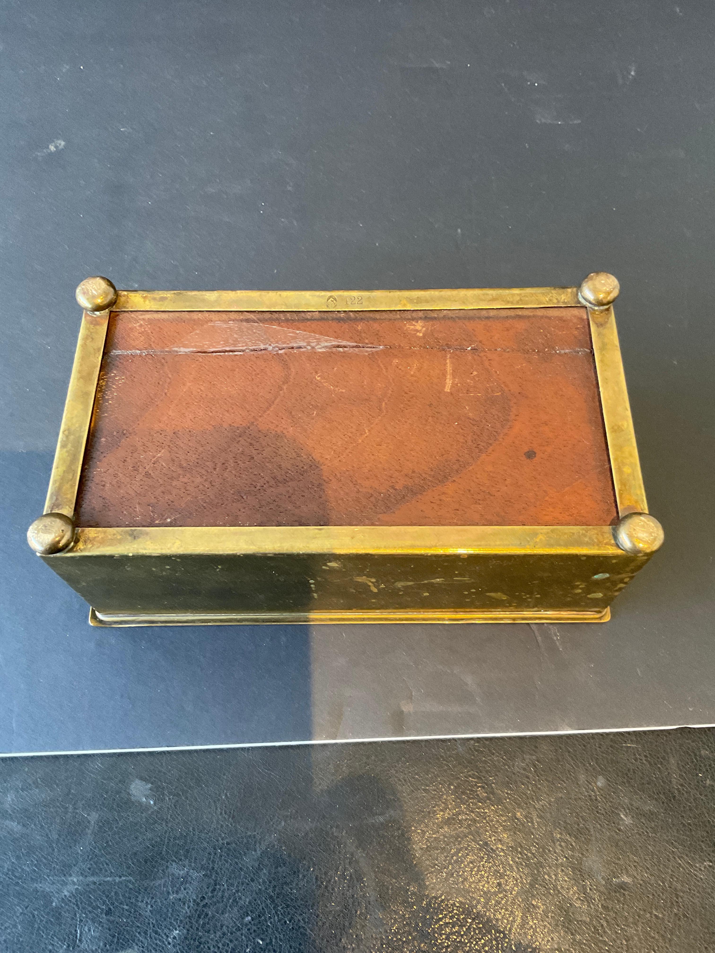 Scatola per cavalli in ottone tedesca WMF del 1930 in vendita 5