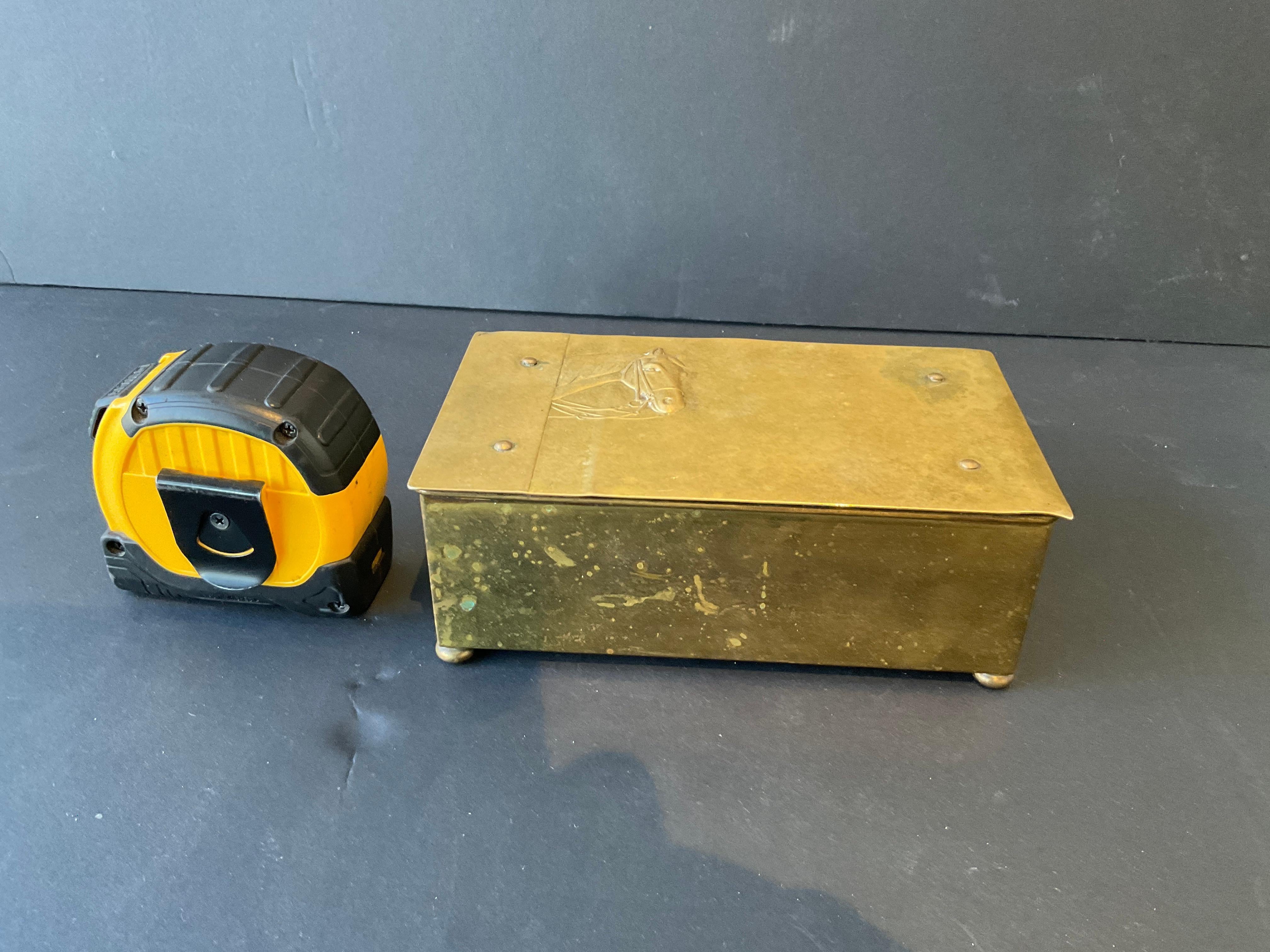 Scatola per cavalli in ottone tedesca WMF del 1930 In condizioni buone in vendita a Tarrytown, NY