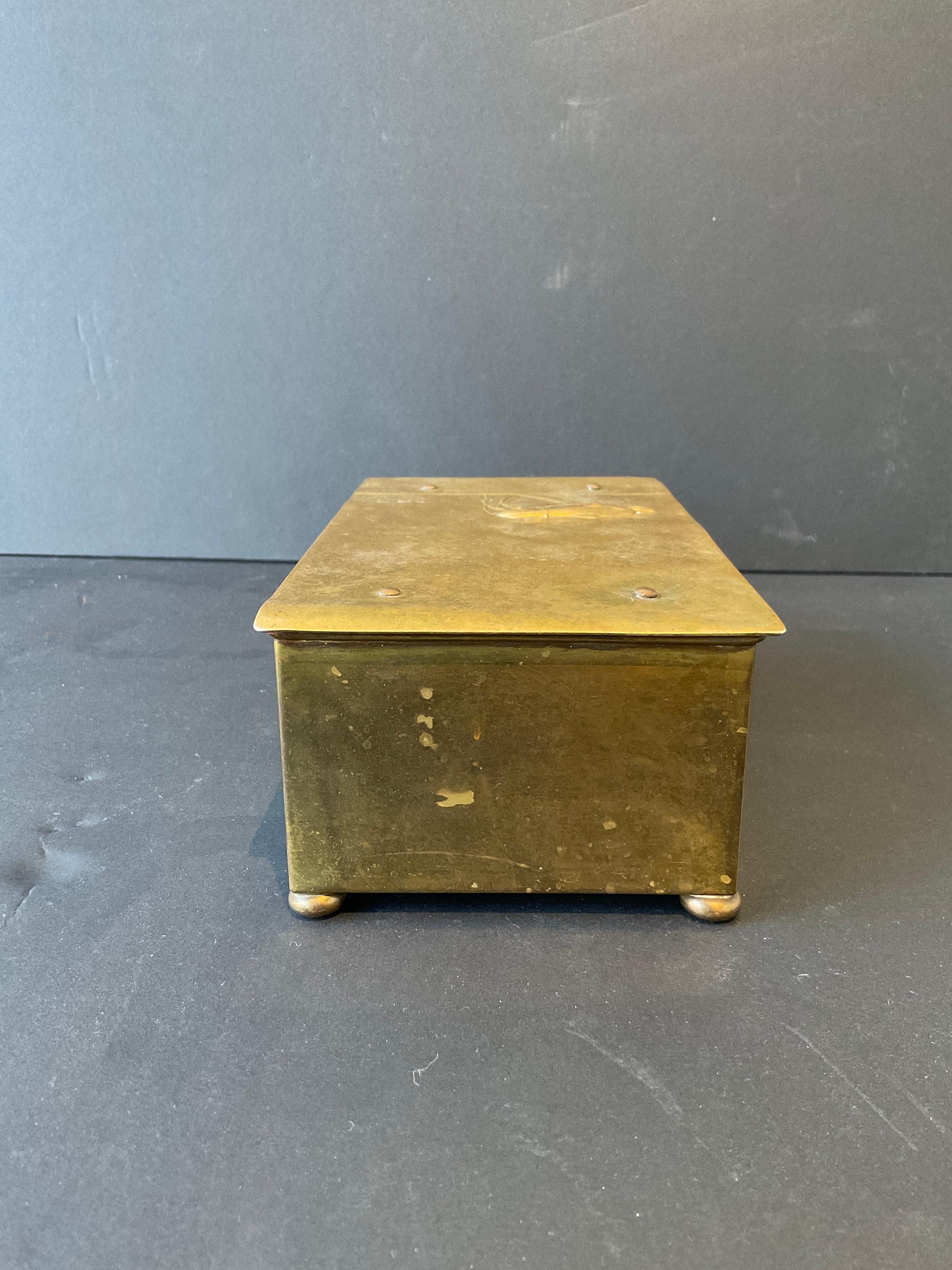 Scatola per cavalli in ottone tedesca WMF del 1930 in vendita 1