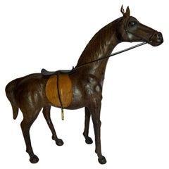 1930’s Wood and Leather Horse Decorative Object