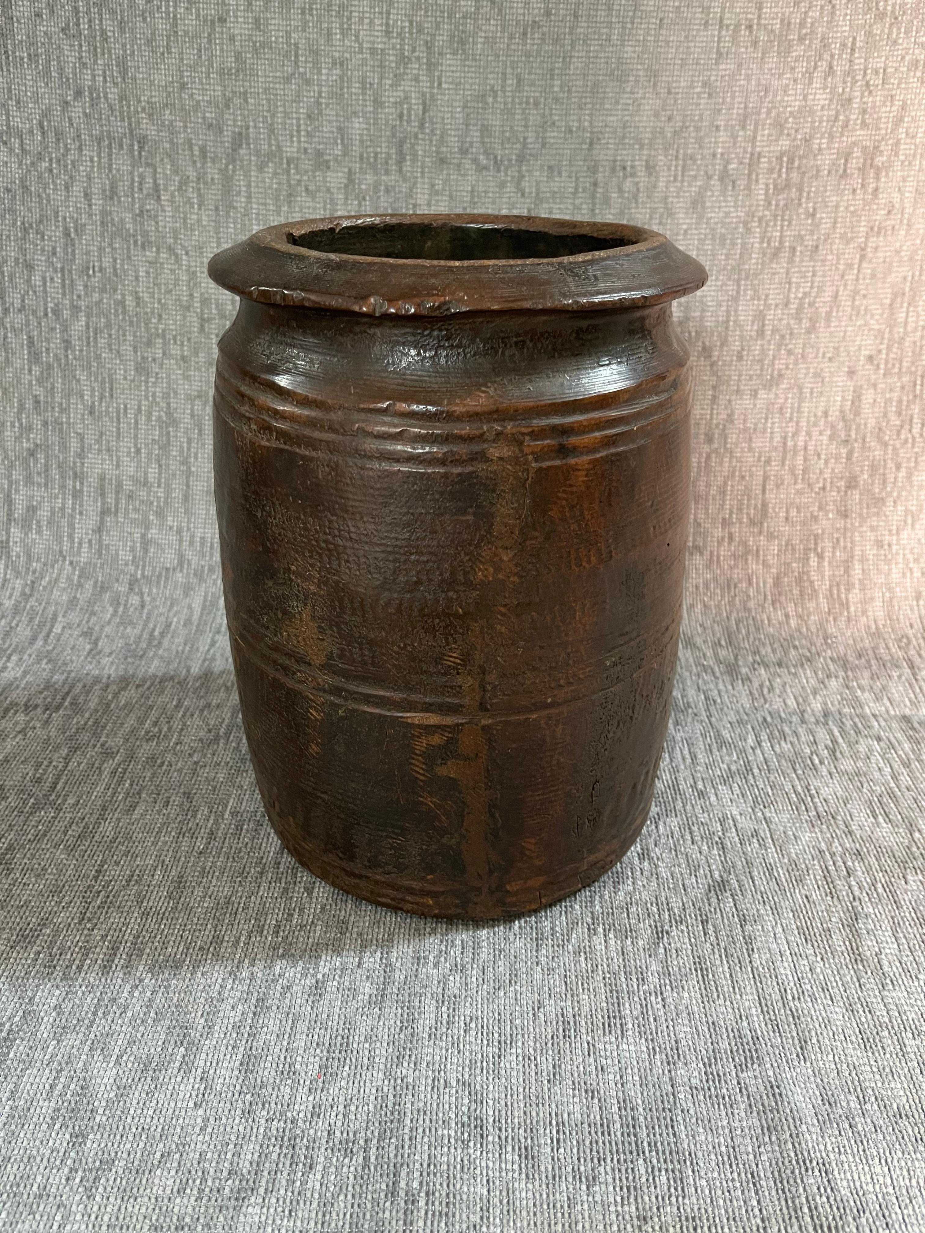 Mid-20th Century 1930s  Wood Himachal Pot For Sale
