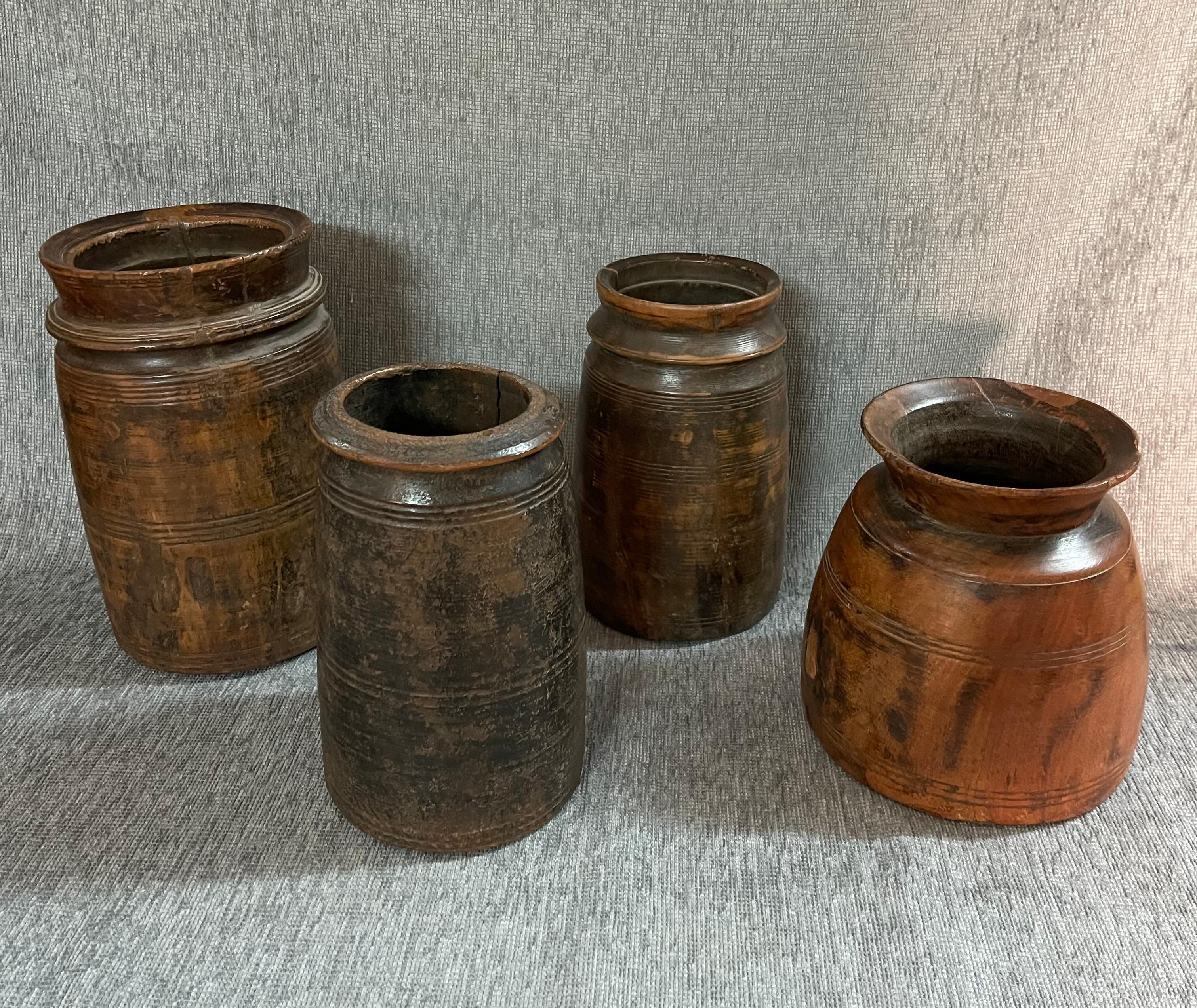 1930s  Wood Himachal Pot For Sale 1