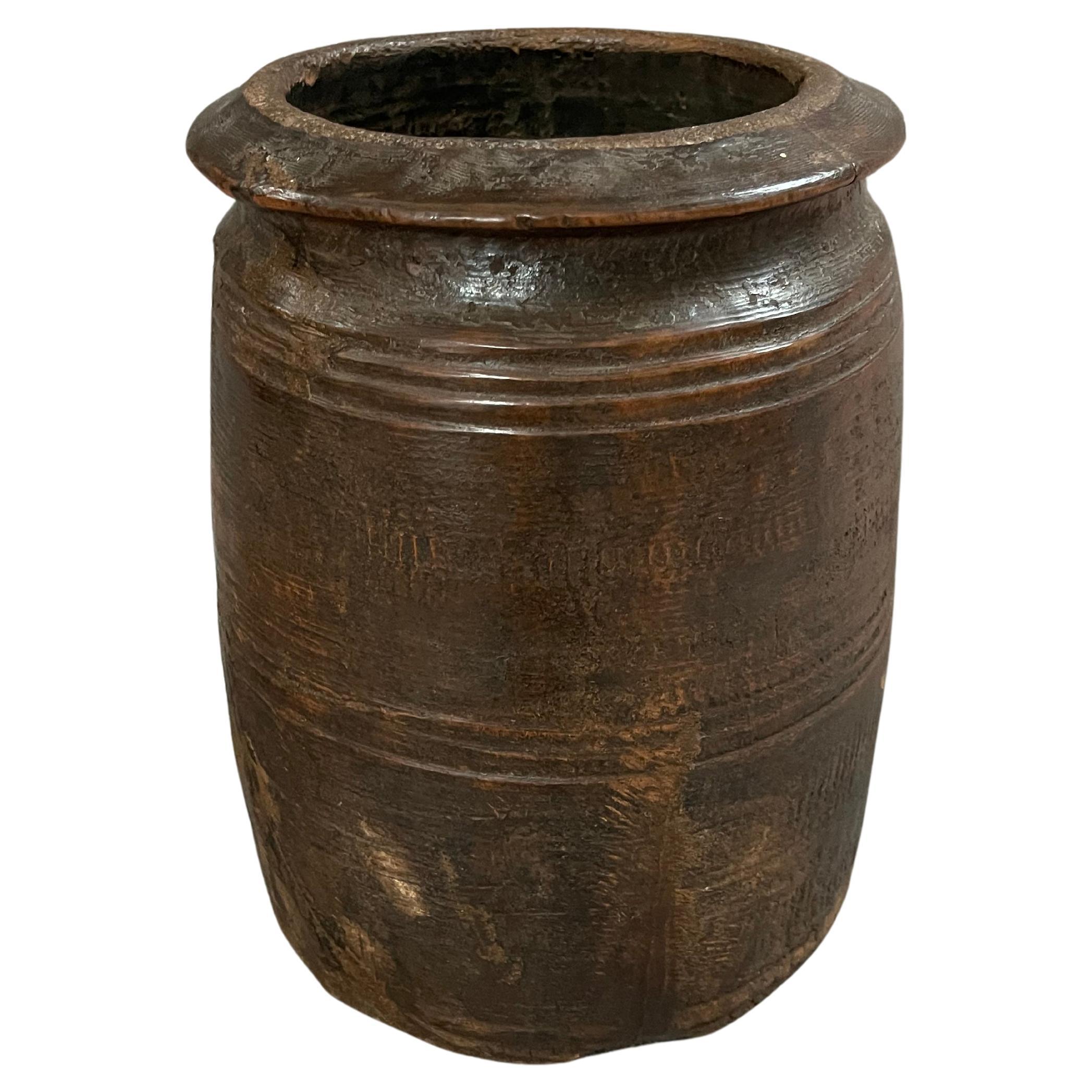 1930s  Wood Himachal Pot For Sale