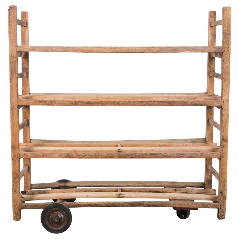 1930s Wooden Bread Trolley At 1stdibs, Antique Wooden Bread Rack