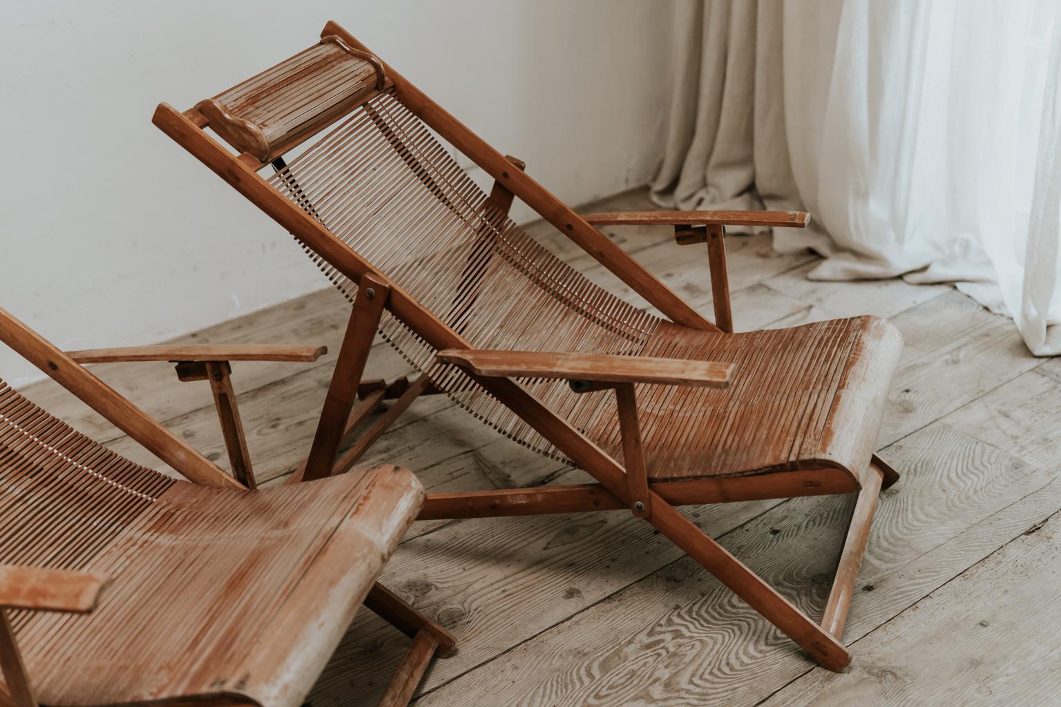 1930s Wooden Deckchairs  1