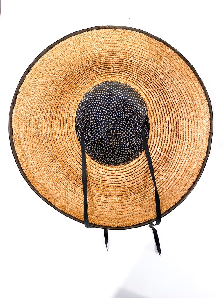 1930s Woven Straw Sun Hat For Sale 1