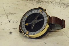 1930s Wrist Military Compass in the Shape of a Watch Antique Surveyor Instrument