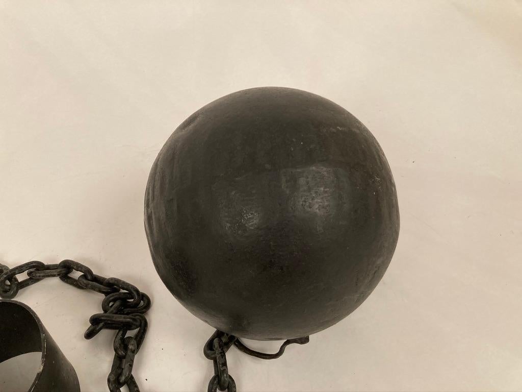 1930s Wrought Iron Ball and Chain Movie Prop at 1stDibs