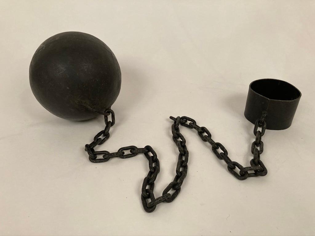 1930s Wrought Iron Ball and Chain Movie Prop at 1stDibs