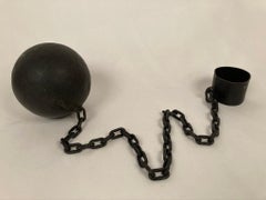 1930s Wrought Iron Ball and Chain Movie Prop