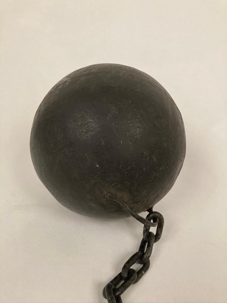 1930s Wrought Iron Ball and Chain Movie Prop at 1stDibs